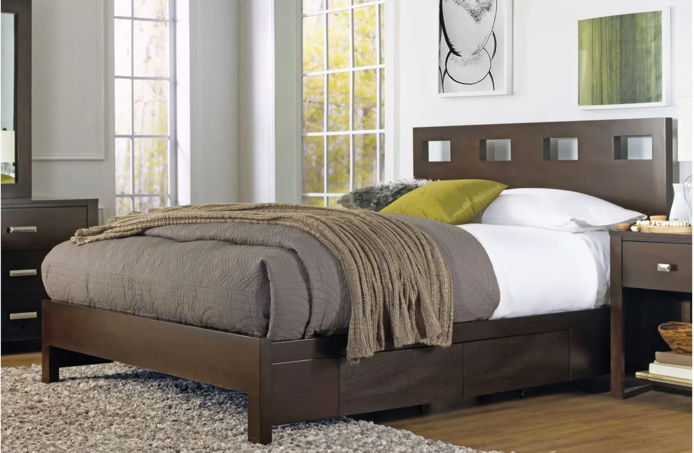 Riva Storage Bed in Chocolate Brown by Bellanest