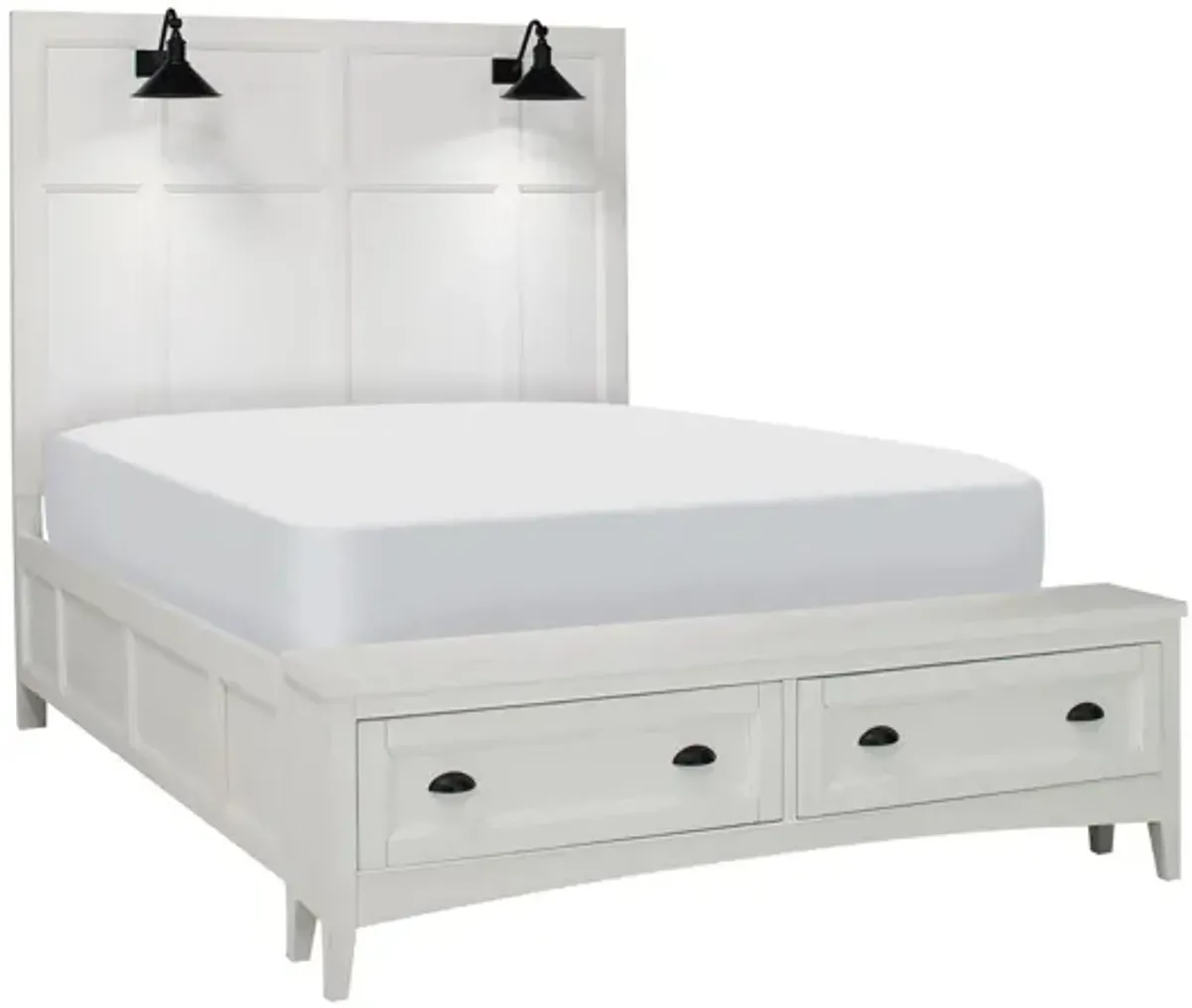 Ivy Ridge Panel Headboard w/ Lamps