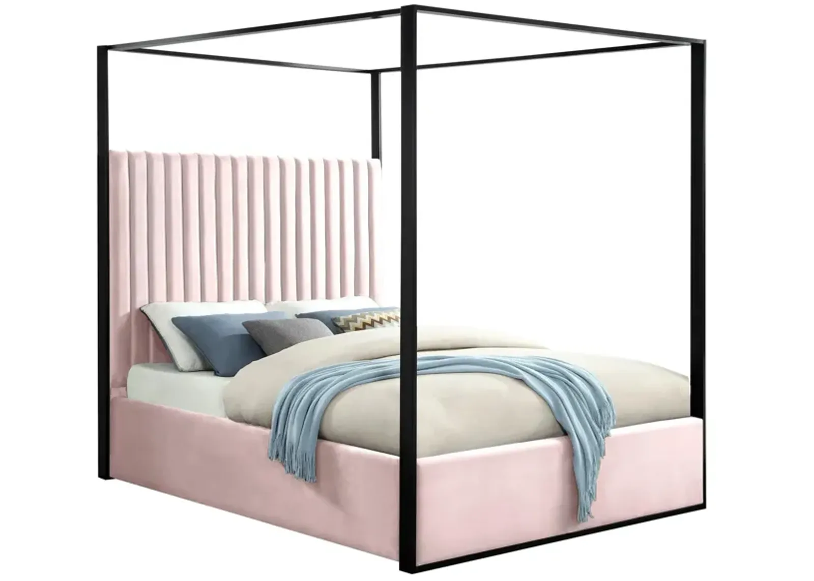 Jax Bed in Pink by Meridian Furniture