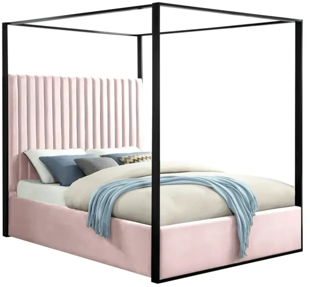 Jax Bed in Pink by Meridian Furniture