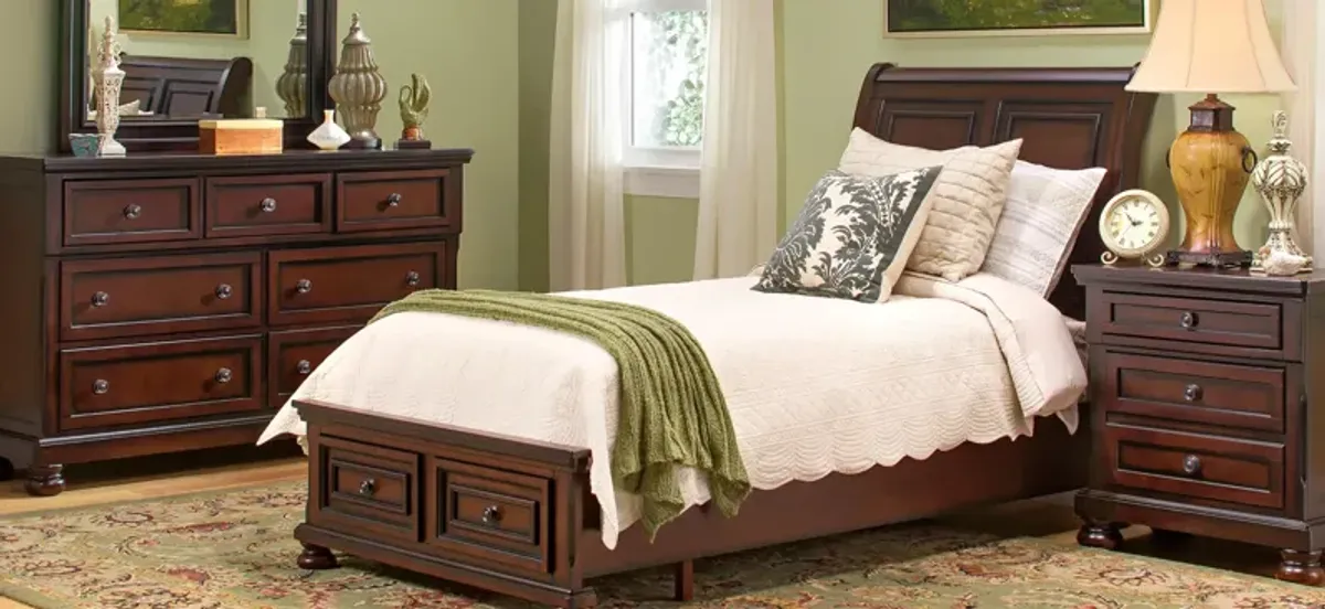 Donegan Sleigh Platform Storage Bed