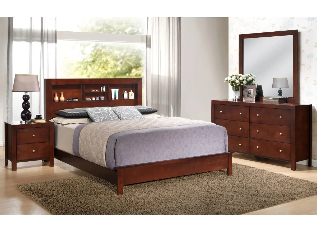 Burlington 4-pc. Storage Bedroom Set in Cherry by Glory Furniture