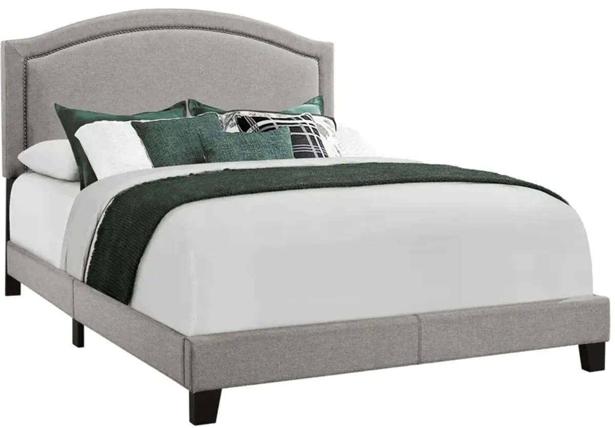 Monarch Specialties Queen Bed in Grey by Monarch Specialties