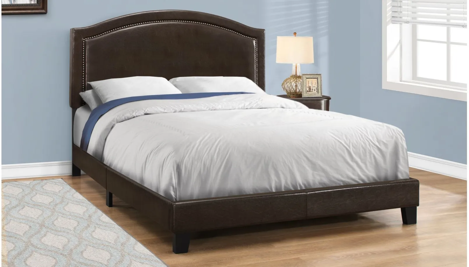 Monarch Specialties Queen Bed in Brown by Monarch Specialties