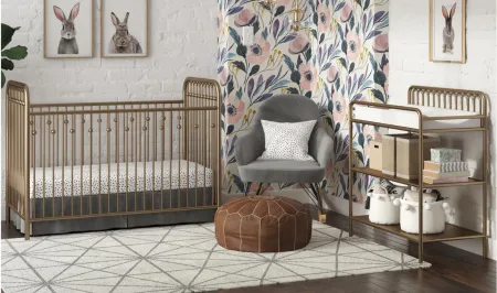 Little Seeds Monarch Hill Ivy Metal Baby Crib in Gold by DOREL HOME FURNISHINGS