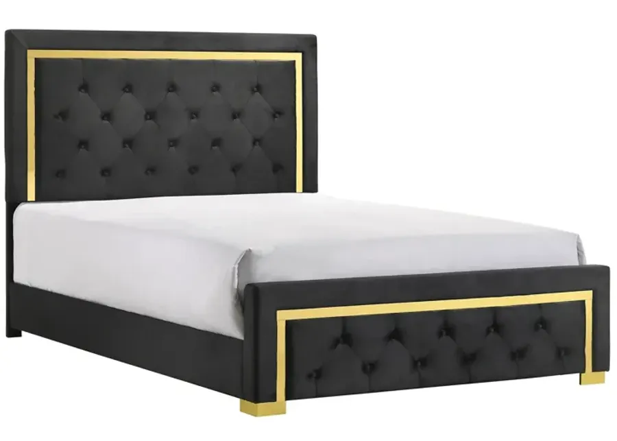 Pepe Queen Bed in 2882 Black by Crown Mark