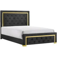 Pepe Queen Bed in 2882 Black by Crown Mark