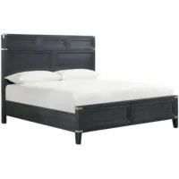 Laguna King Panel Bed in Weathered Steel by Intercon