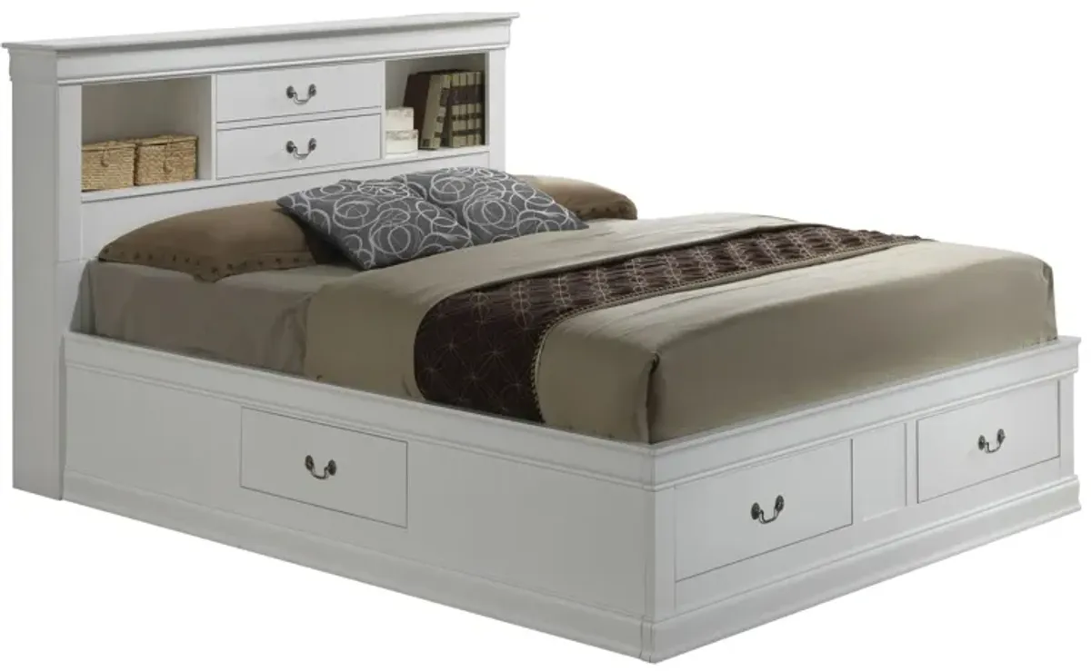 Rossie Captains Storage Bed in White by Glory Furniture