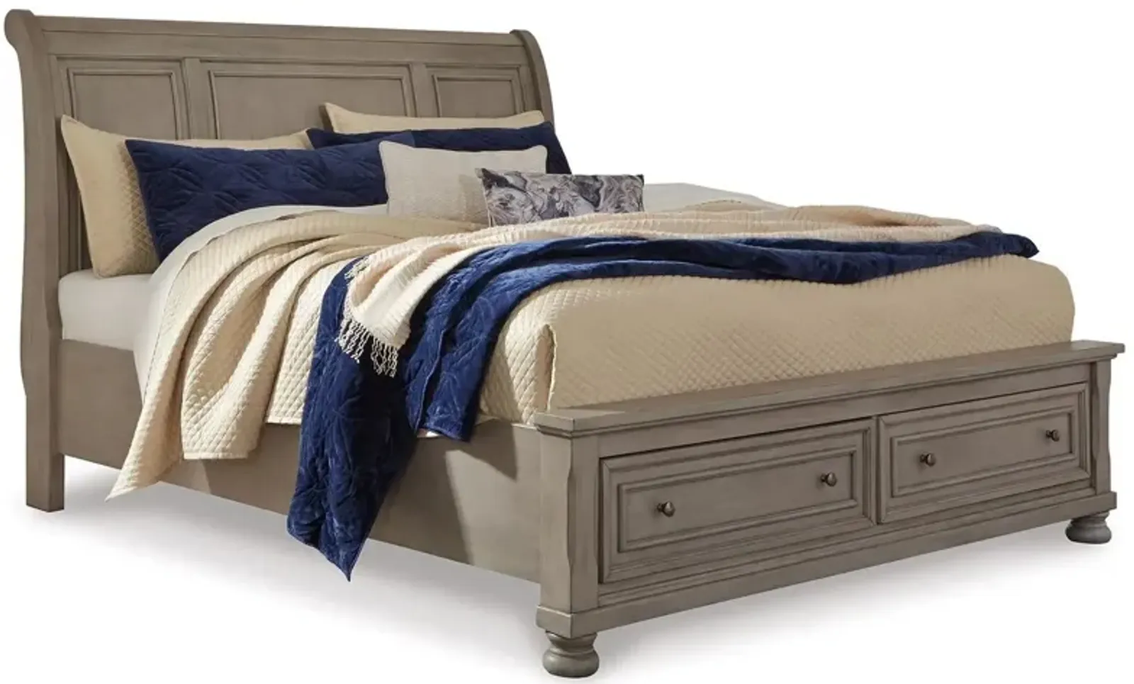 Lettner King Sleigh Bed with Storage