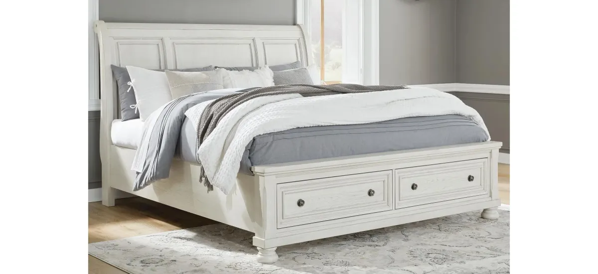 Robbinsdale California King Sleigh Bed with Storage