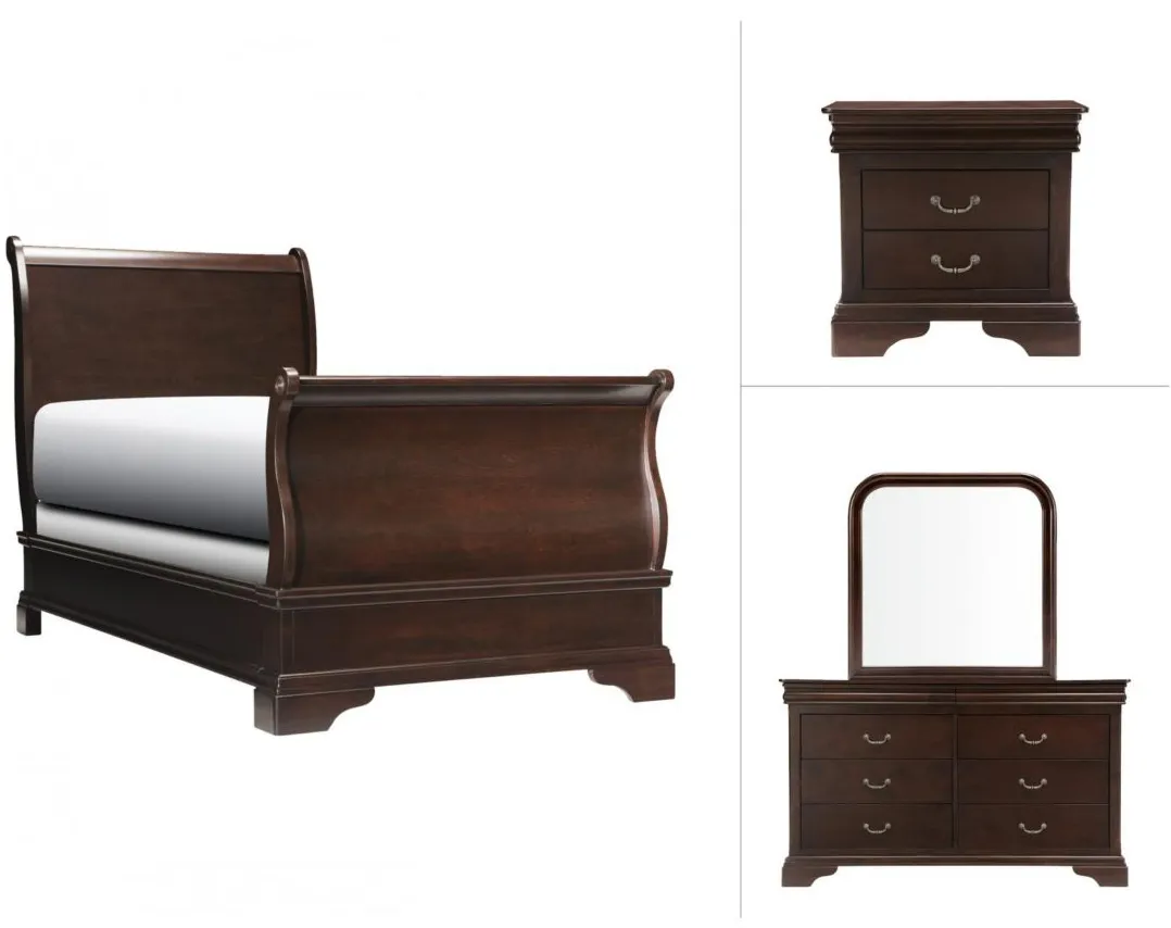 Charleston 4-pc. Bedroom Set in Cherry by Bellanest