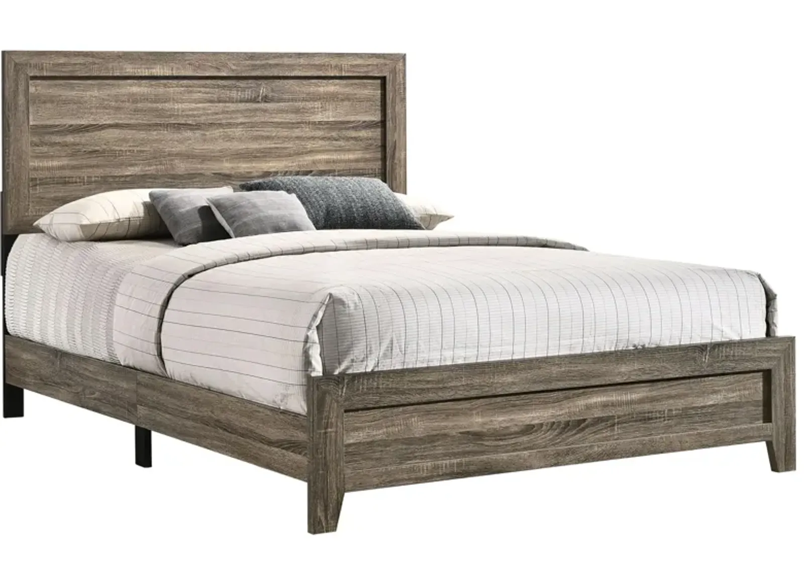 Louis Panel Bed w/ USB in Light Gray by Bernards Furniture Group