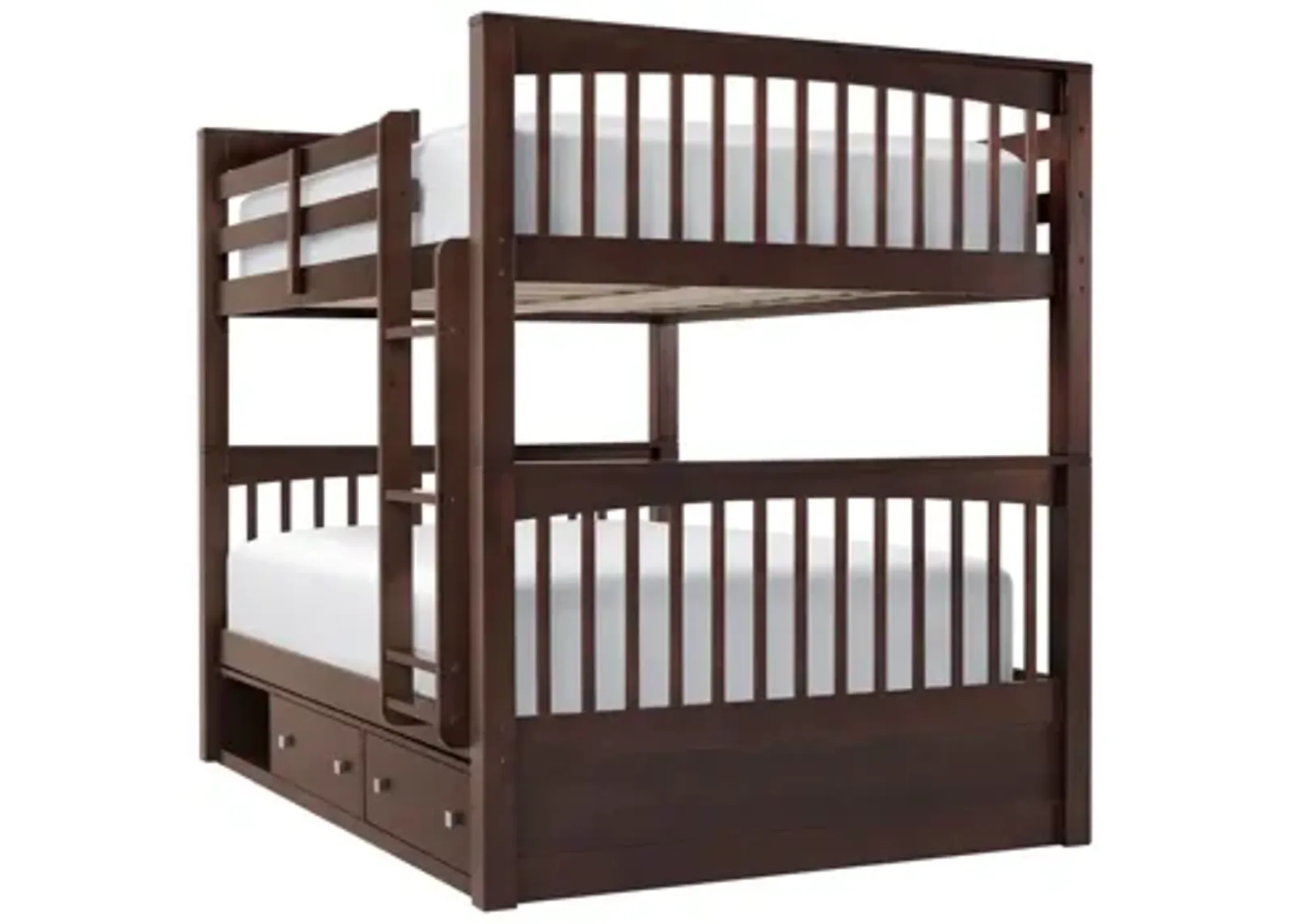 Jordan Full-Over-Full Bunk Bed w/ Storage in Chocolate by Hillsdale Furniture