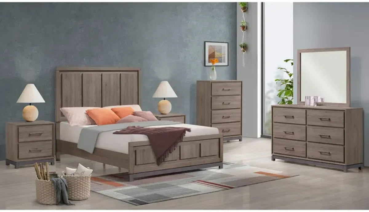 River 5-pc. Bedroom in Canyon Oak by Crown Mark