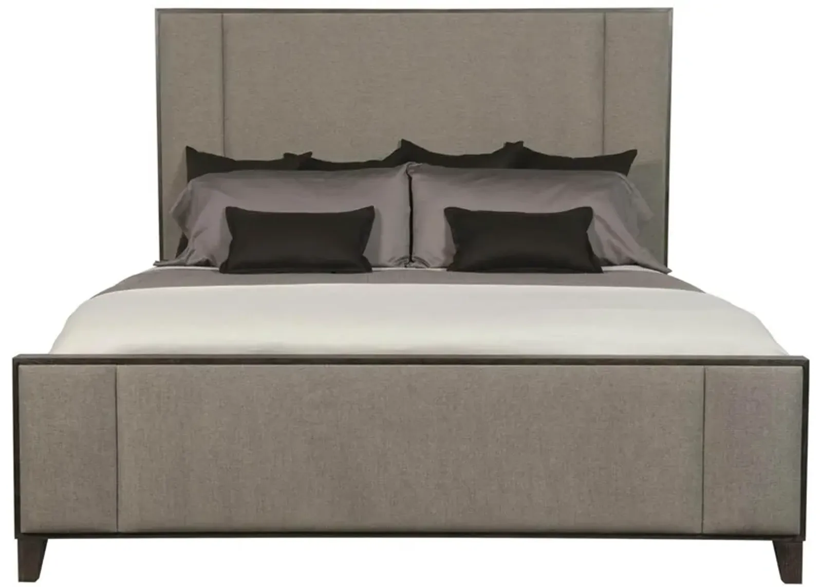 Linea Queen Panel Bed in Cerused Charcoal by Bernhardt