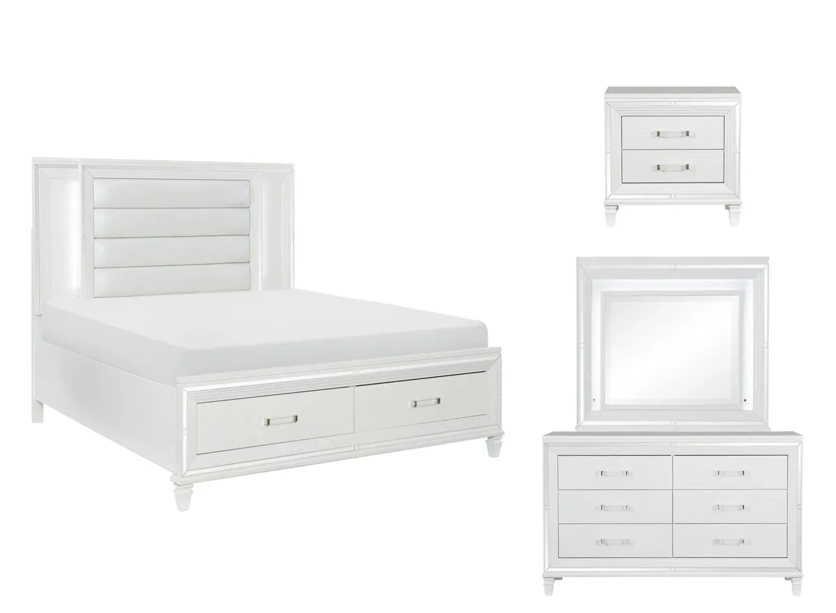 Selena 4-pc. Platform Bedroom Set W/Storage in White by Bellanest