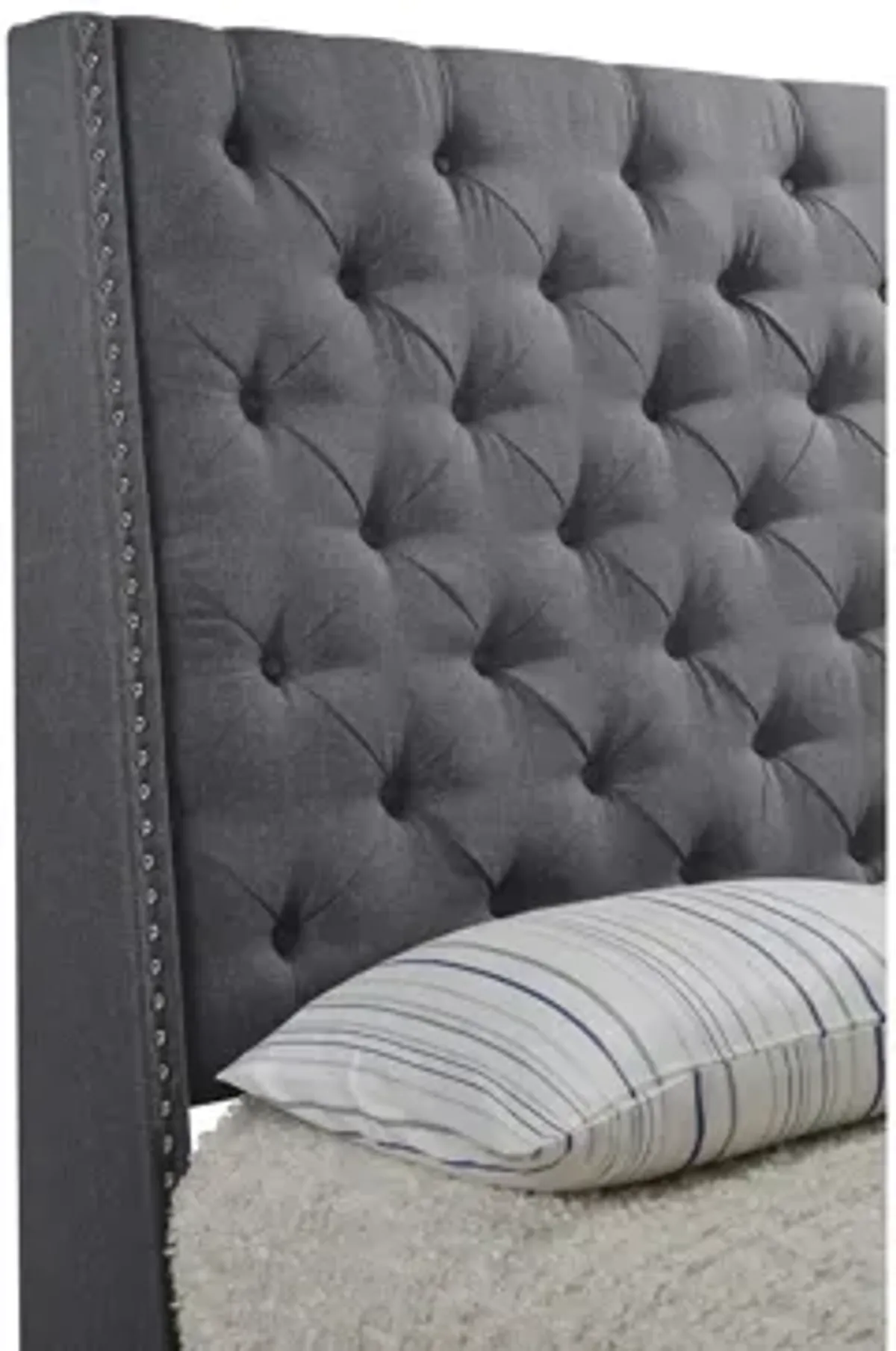 Chant Upholstered Wingback Tufted Bed