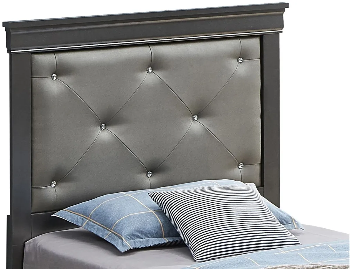 Lorana Twin Bed in Metalic Black by Glory Furniture