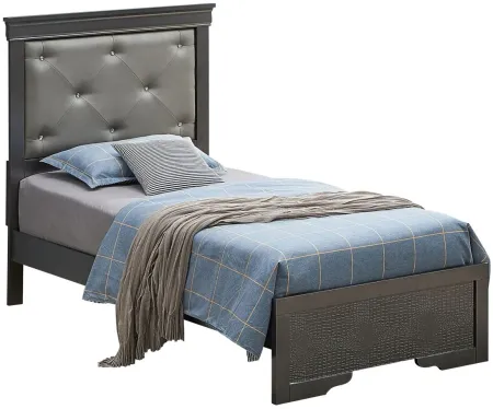 Lorana Twin Bed in Metalic Black by Glory Furniture