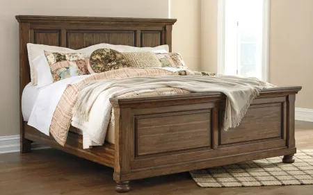 Flynnter Panel Bed in Medium Brown by Ashley Furniture