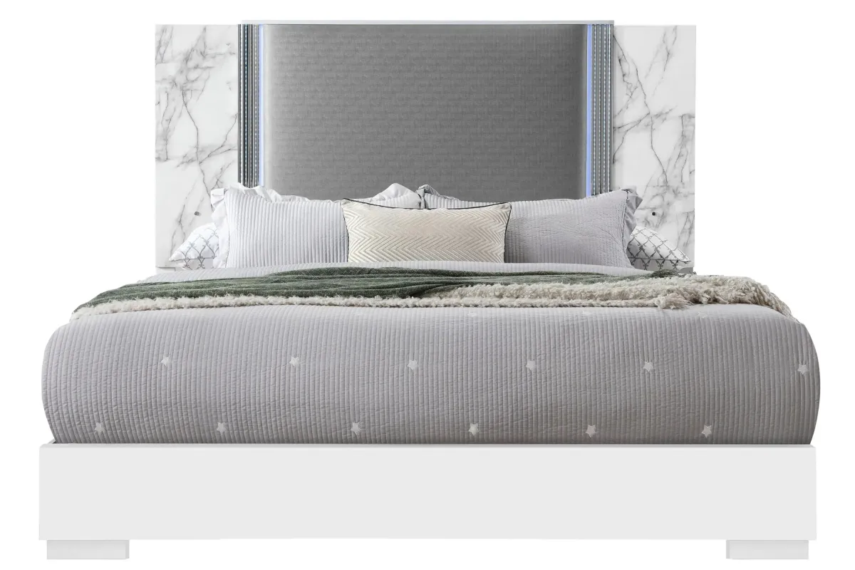 YLIME Bed in White by Global Furniture Furniture USA