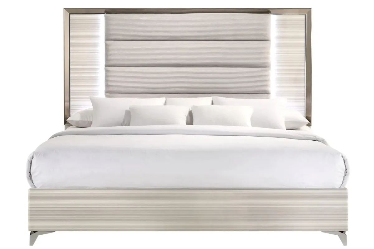 Zambrano Bed in White by Global Furniture Furniture USA