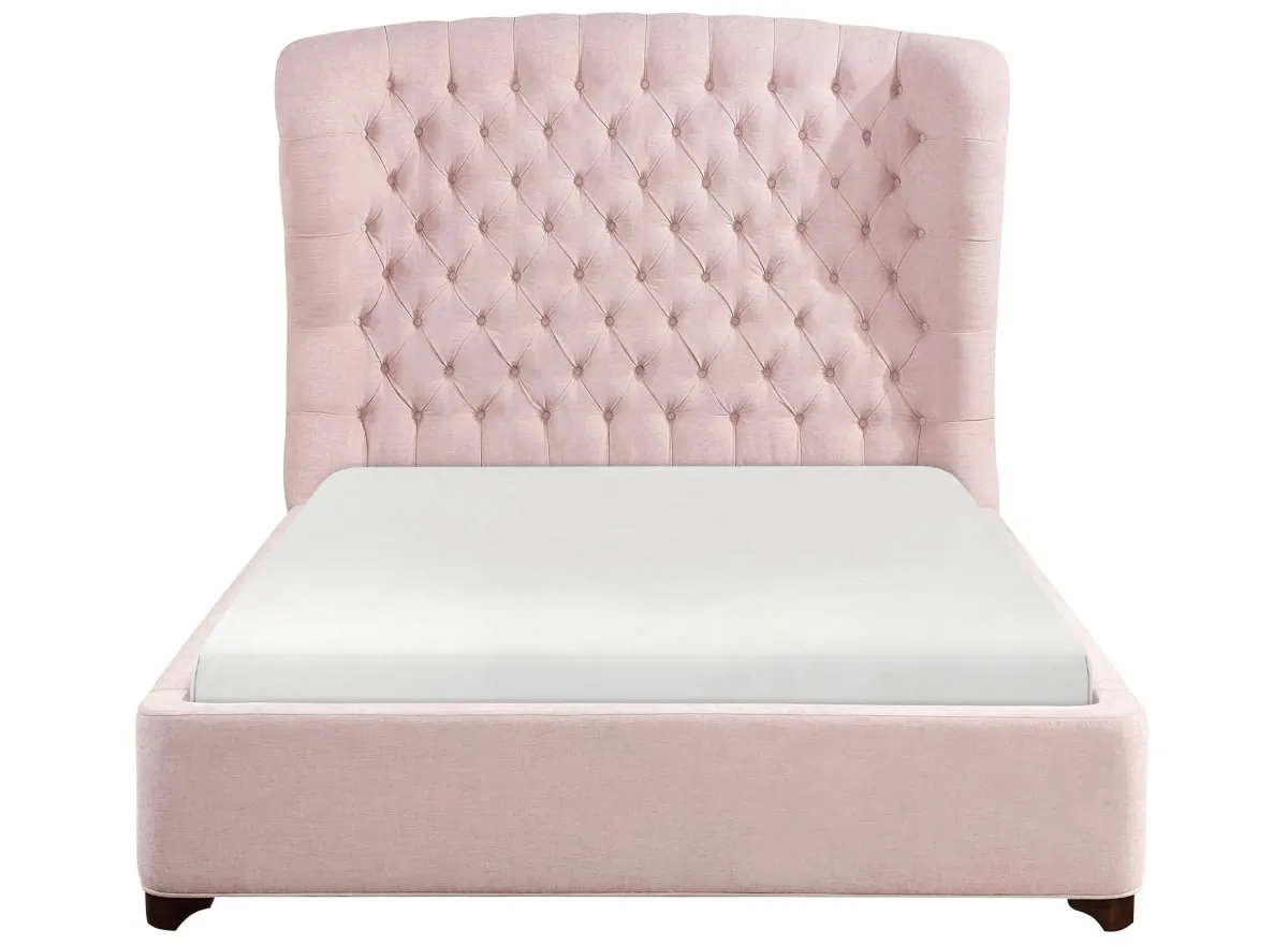 Raina Upholstered Bed in Pink by Bellanest