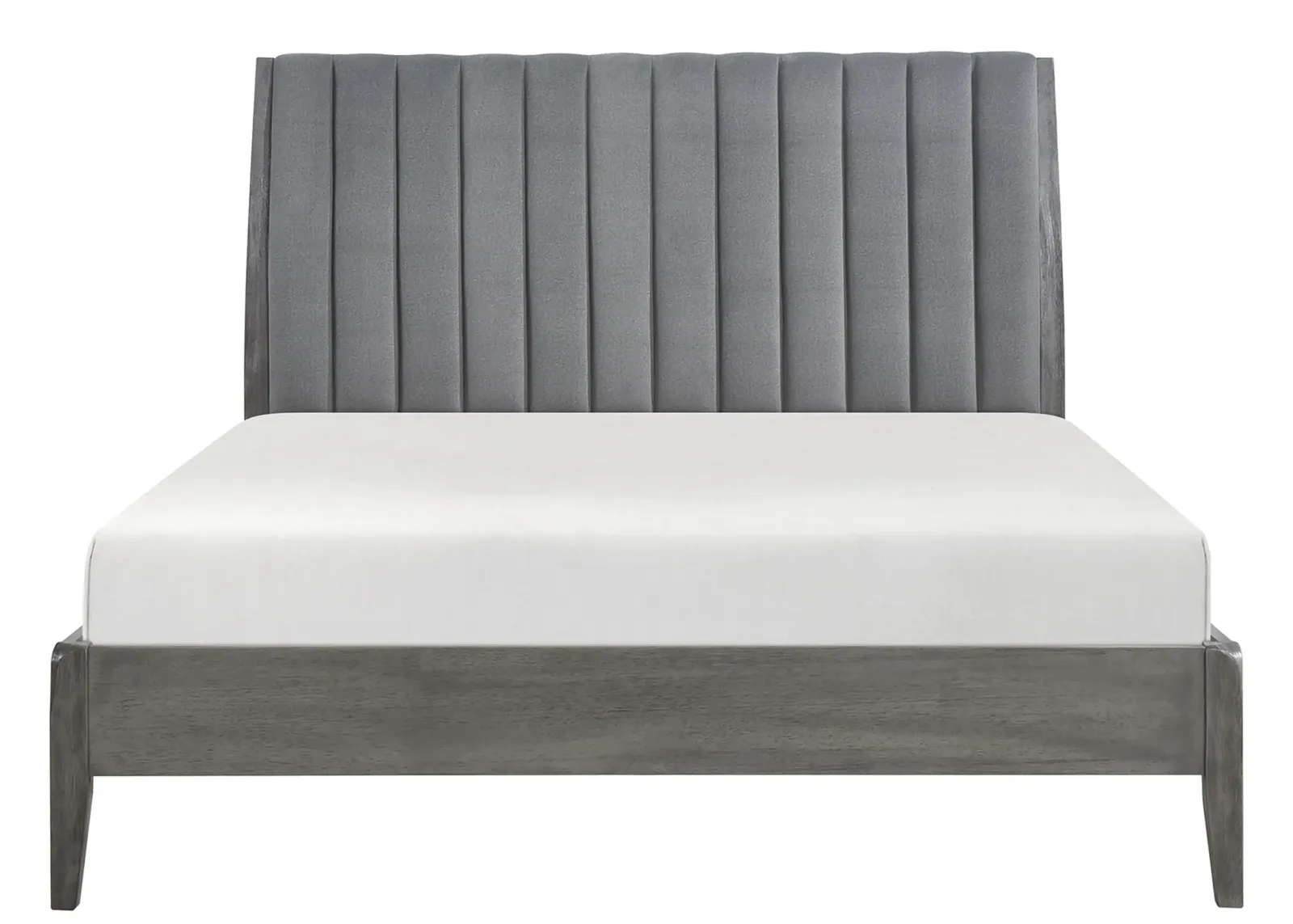 Tasha Eastern King Platform Bed in Wire Brushed Gray by Homelegance