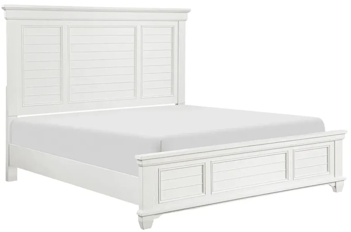 Lafollette Eastern King Bed in White by Homelegance