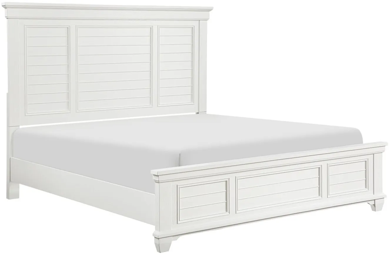 LaFollette Eastern King Bed in White by Homelegance