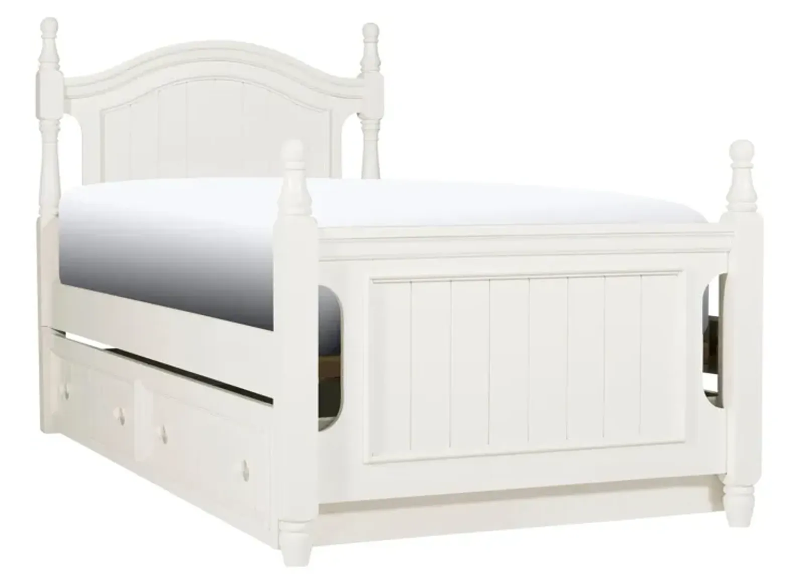 Willow Point Post Bed W/ Trundle in White by Homelegance