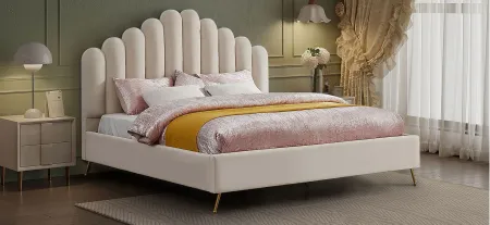 Lily Bed in Cream by Meridian Furniture