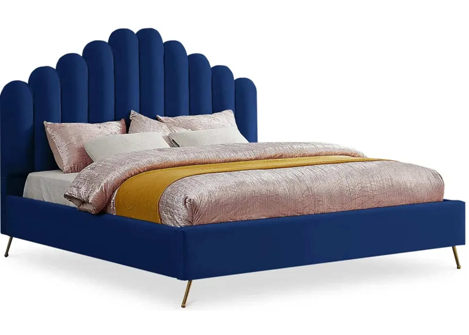 Lily Bed in Navy by Meridian Furniture