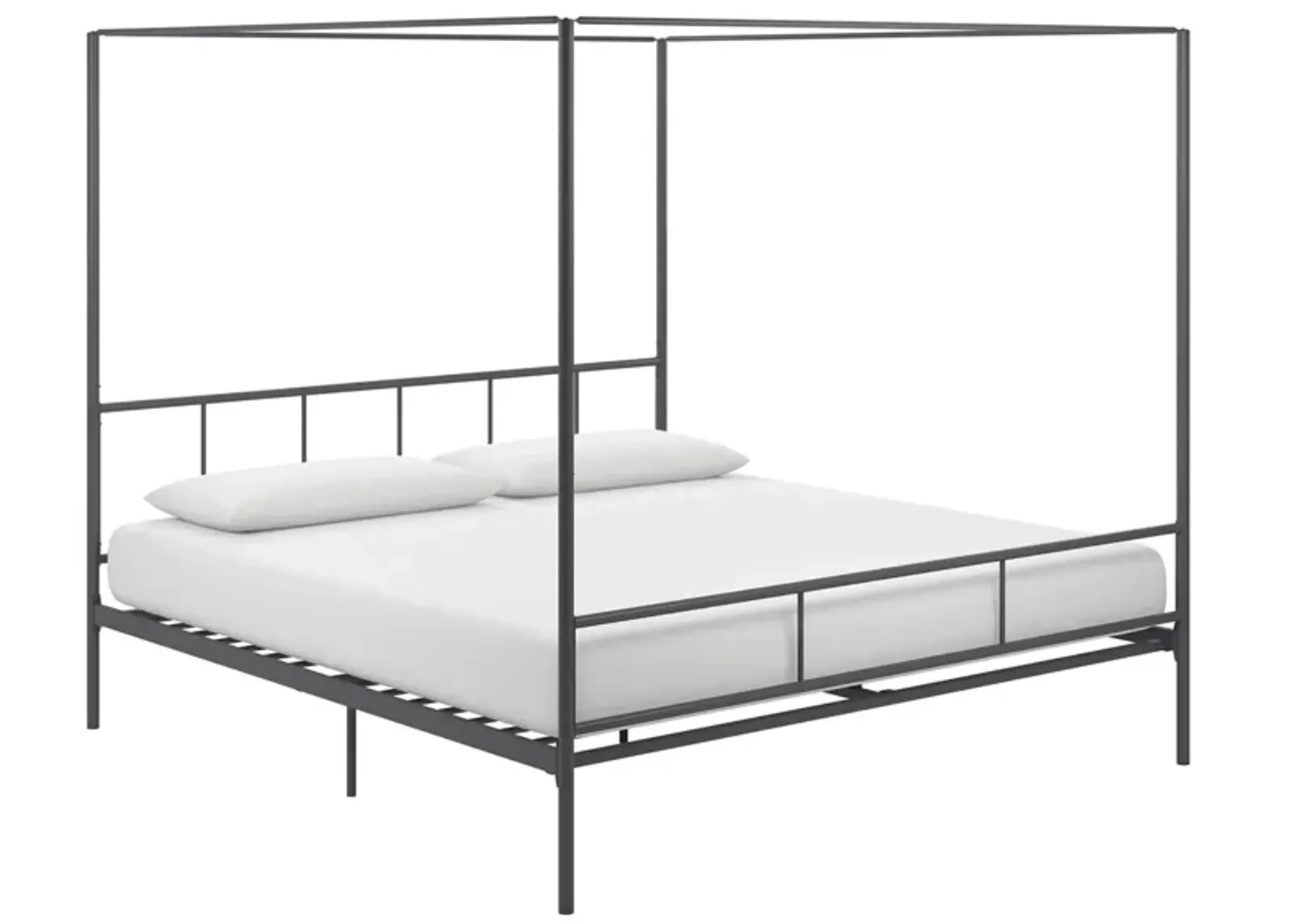 Marion Canopy Bed King in Gunmetal Gray by DOREL HOME FURNISHINGS