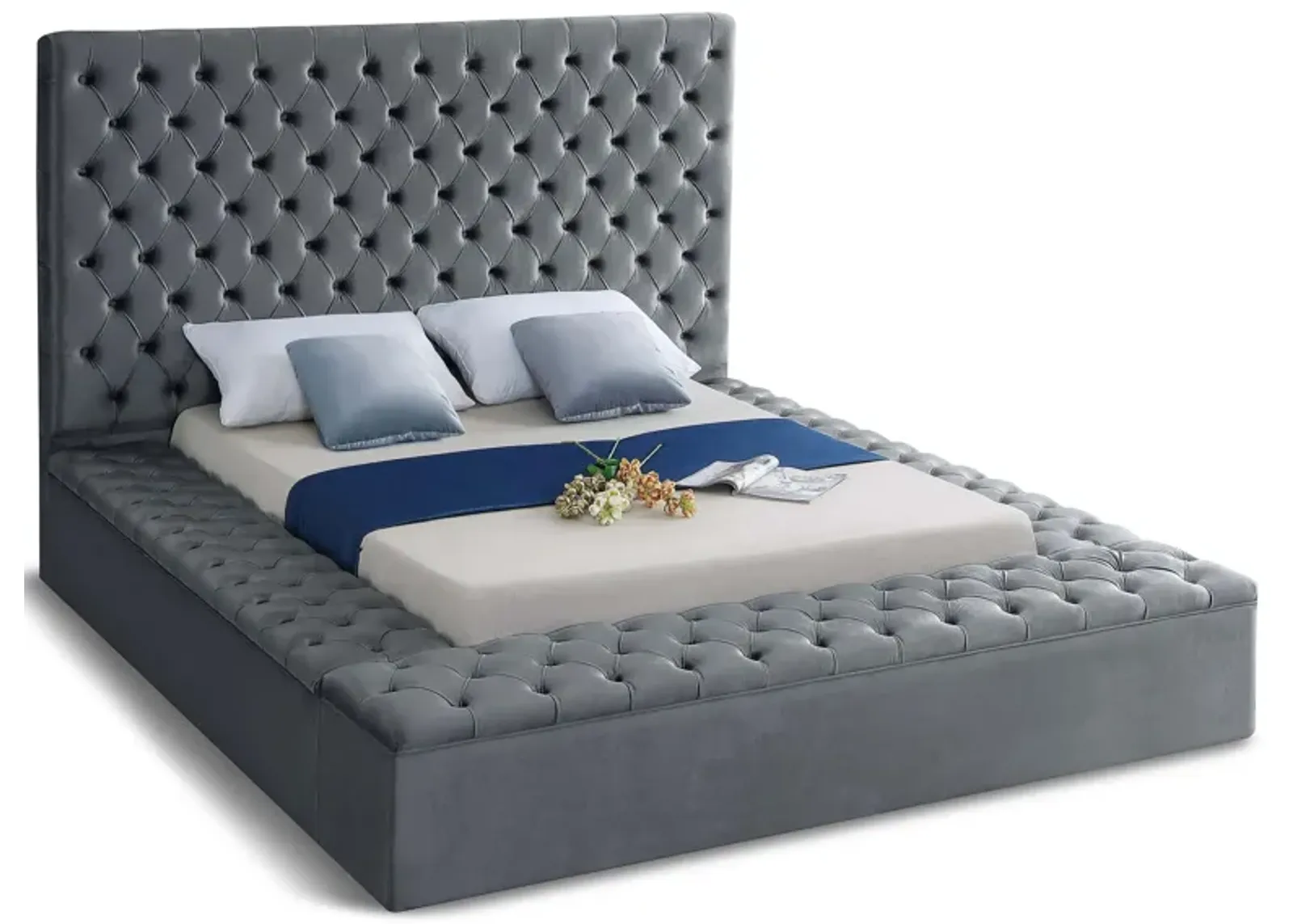 Bliss Bed in Gray by Meridian Furniture