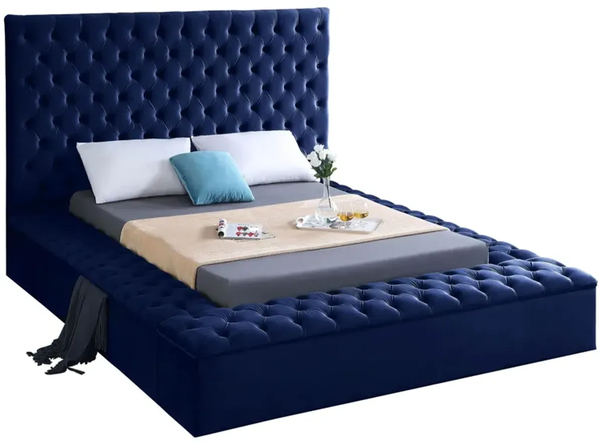 Bliss Bed in Navy by Meridian Furniture