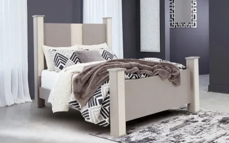 Surancha Poster Bed in Gray by Ashley Furniture