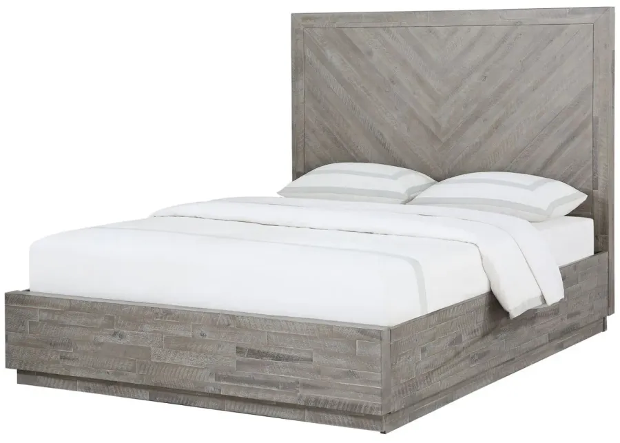 Herringbone King-Size Solid Wood Storage Bed by Bellanest