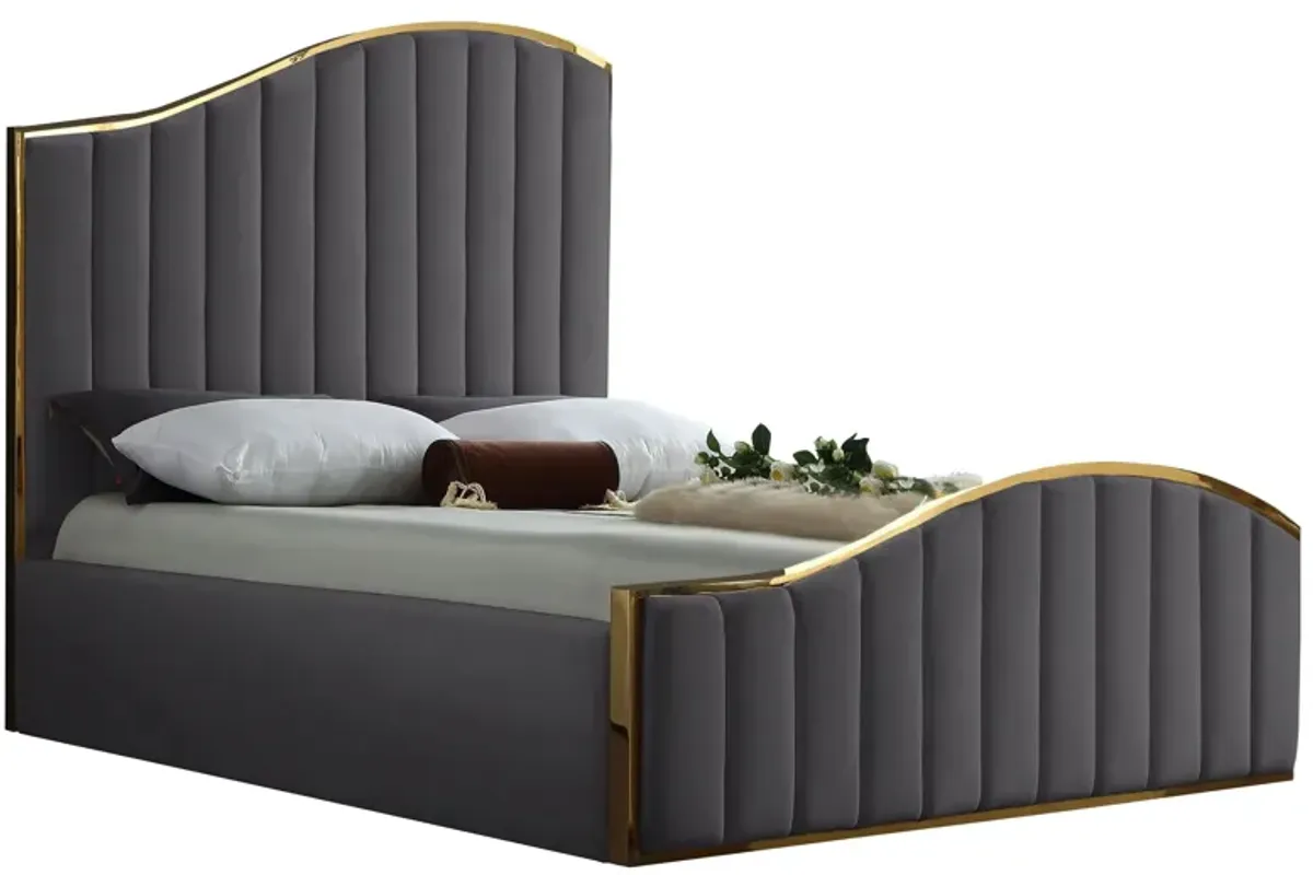 Jolie Bed in Gray by Meridian Furniture