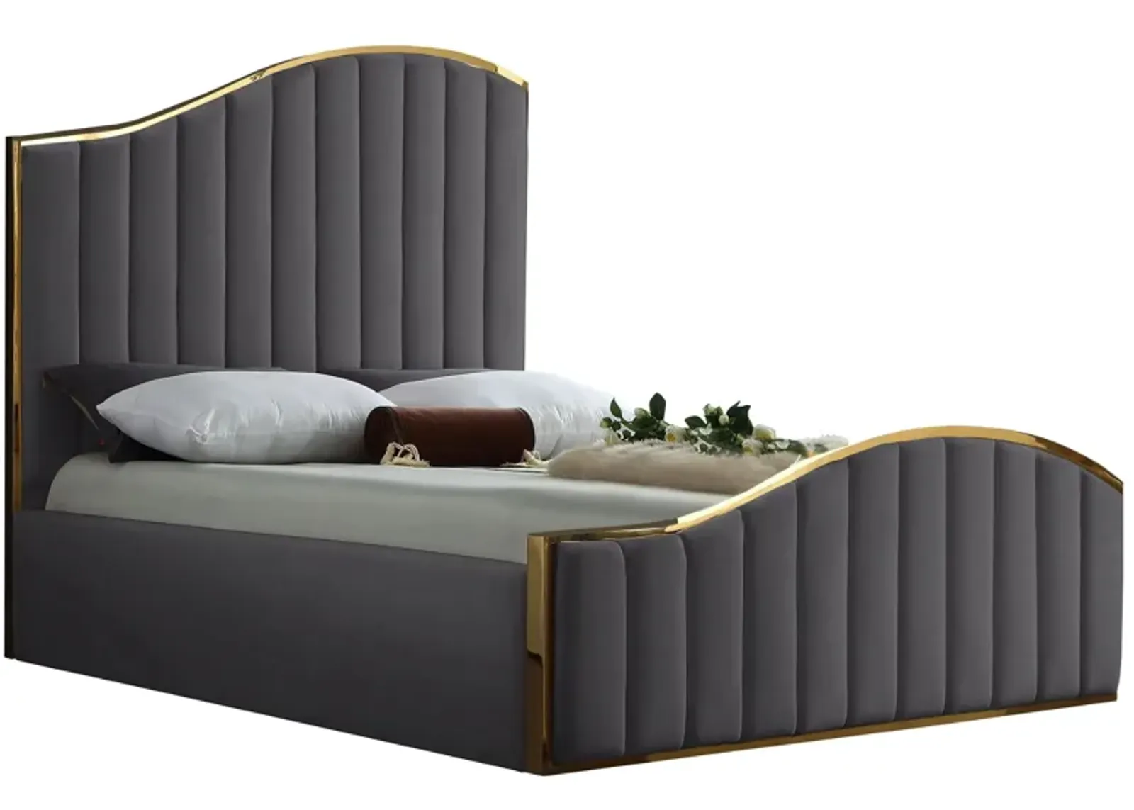 Jolie Bed in Gray by Meridian Furniture