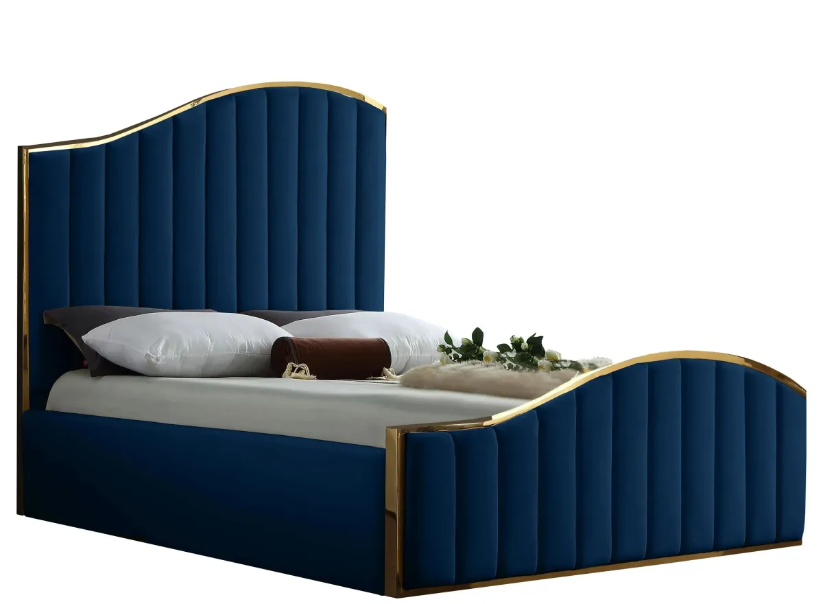 Jolie Bed in Navy by Meridian Furniture