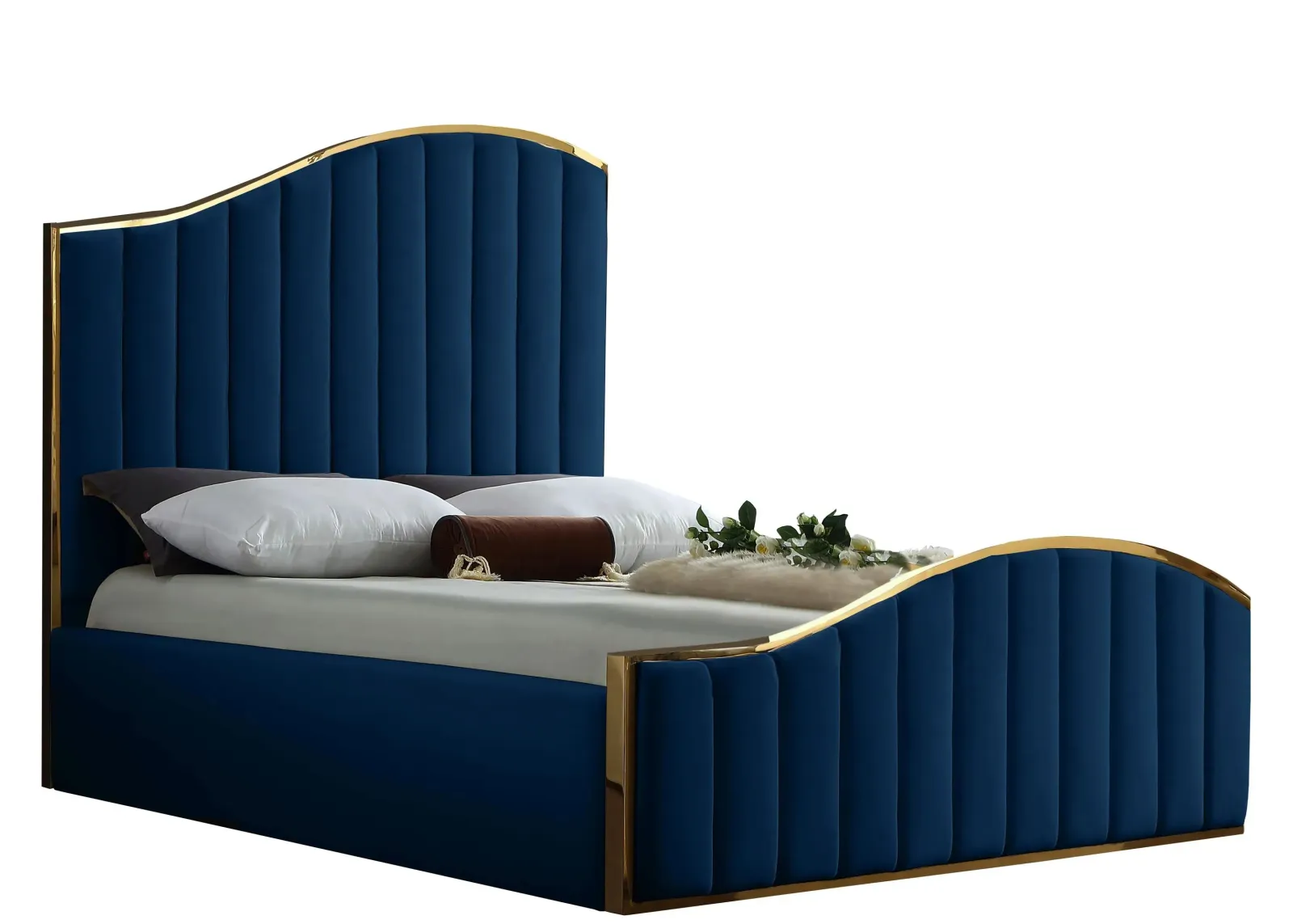 Jolie Bed in Navy by Meridian Furniture