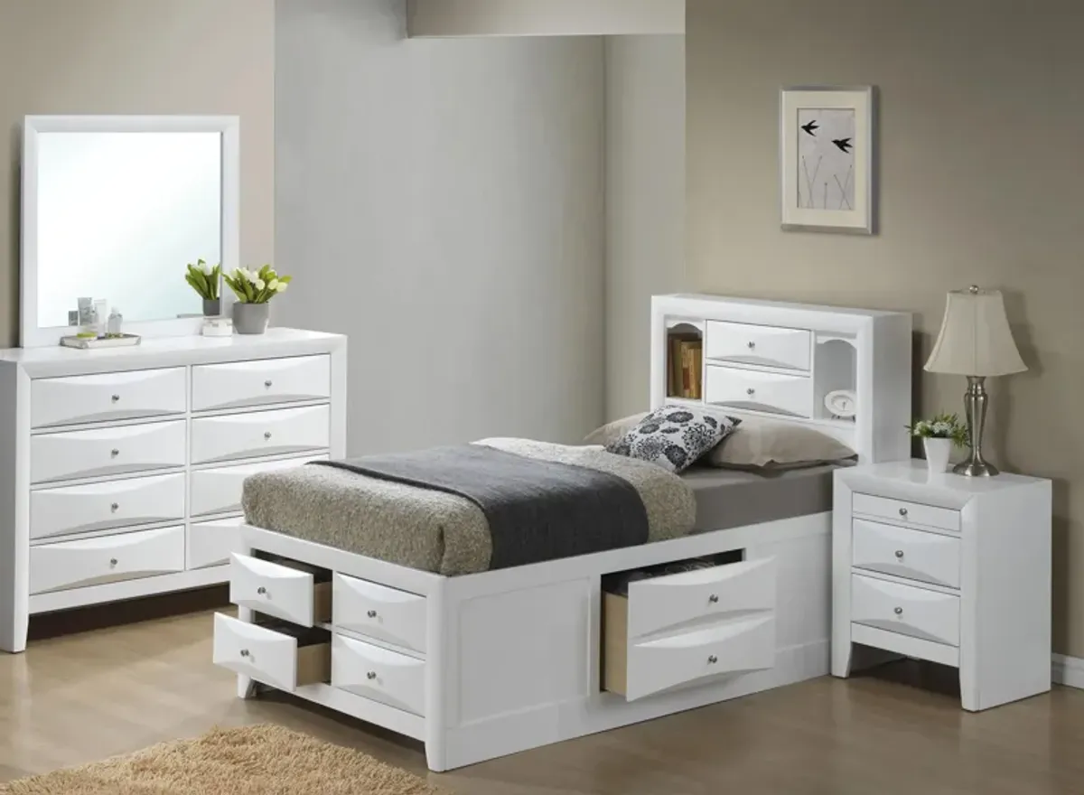 Marilla 4-piece Captain's Bedroom Set in White by Glory Furniture