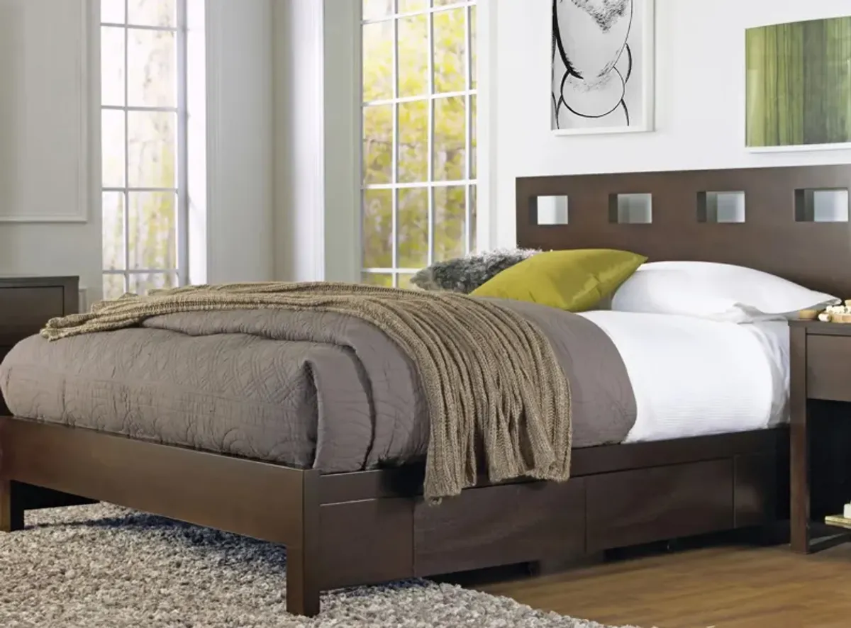 Riva Storage Bed in Chocolate Brown by Bellanest