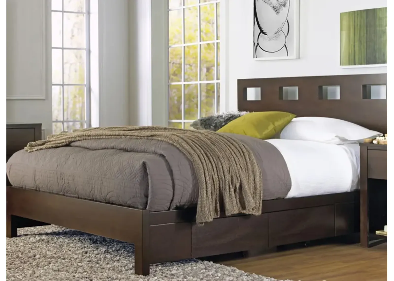 Riva Storage Bed in Chocolate Brown by Bellanest