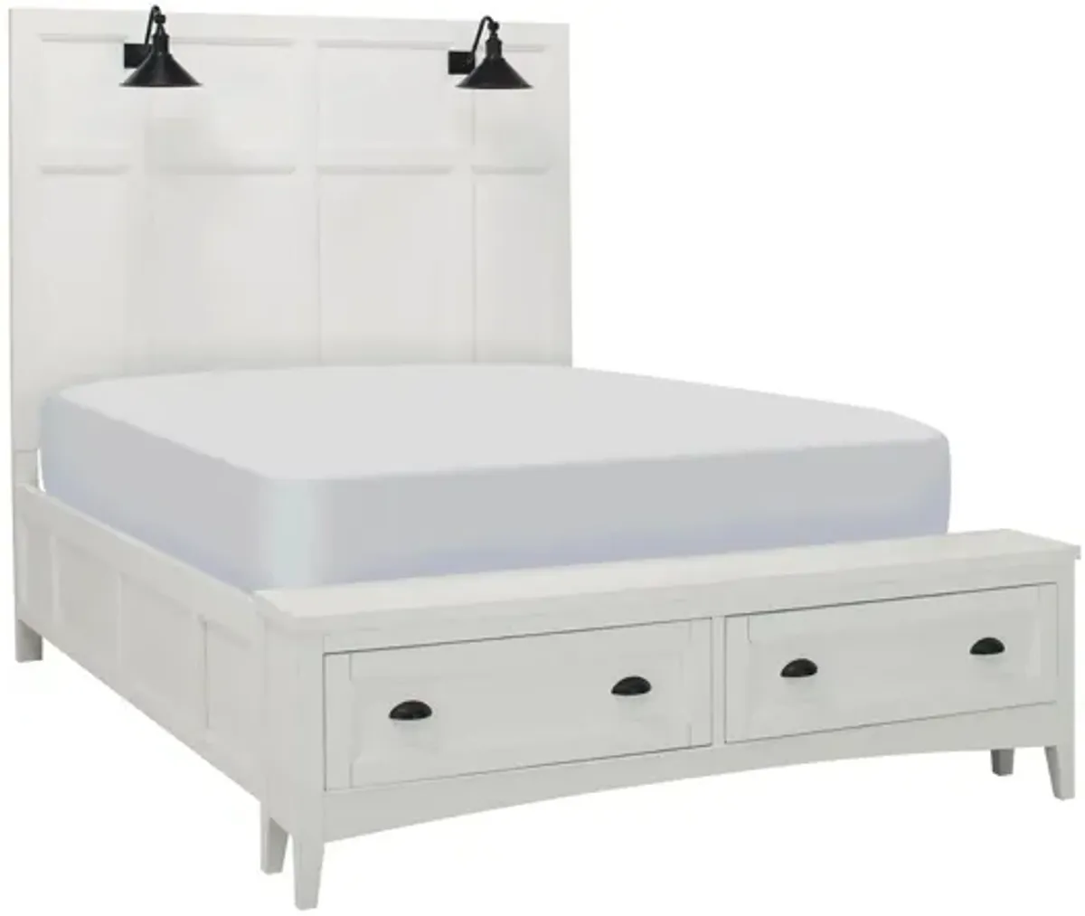 Ivy Ridge Panel Headboard w/ Lamps