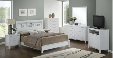 Burlington Bookcase Bed in White by Glory Furniture