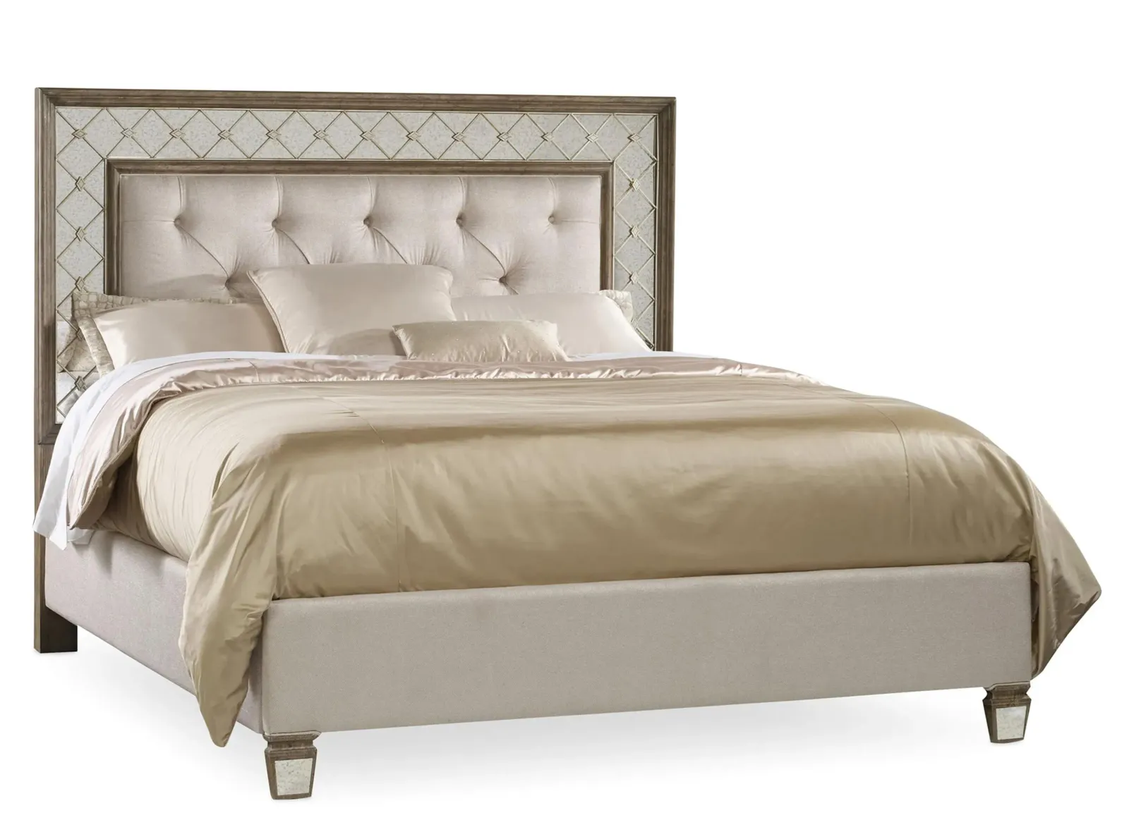 Sanctuary Mirrored Upholstered Bed