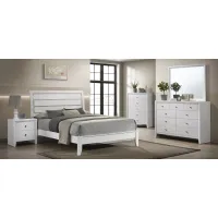 Evan 5-Pc Queen Bedroom Set in White by Crown Mark